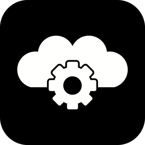 Vector Cloud Settings Icon