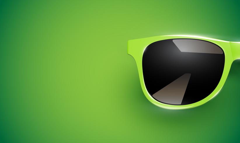 Gafas de sol vector realista en un fondo colorido, ilustración vectorial