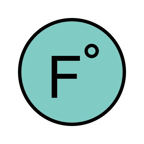 Icono de Vector de Fahrenheit