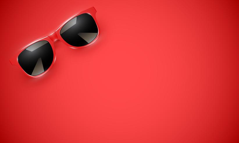 Realistic vector sunglasses on a colorful background, vector illustration