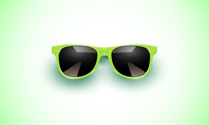 Realistic vector sunglasses on a colorful background, vector illustration