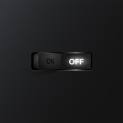 Realistic switch OFF, vector illustration