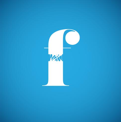 Flexy character from a typeset, vector illustration
