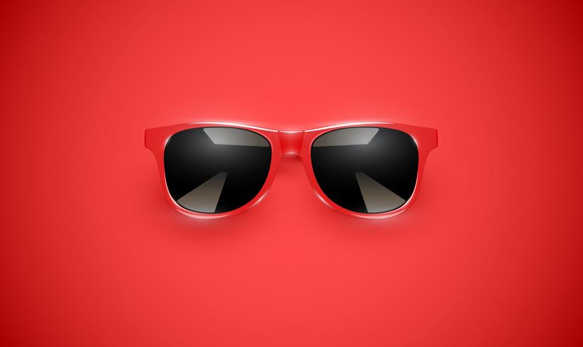 Realistic vector sunglasses on a colorful background, vector illustration