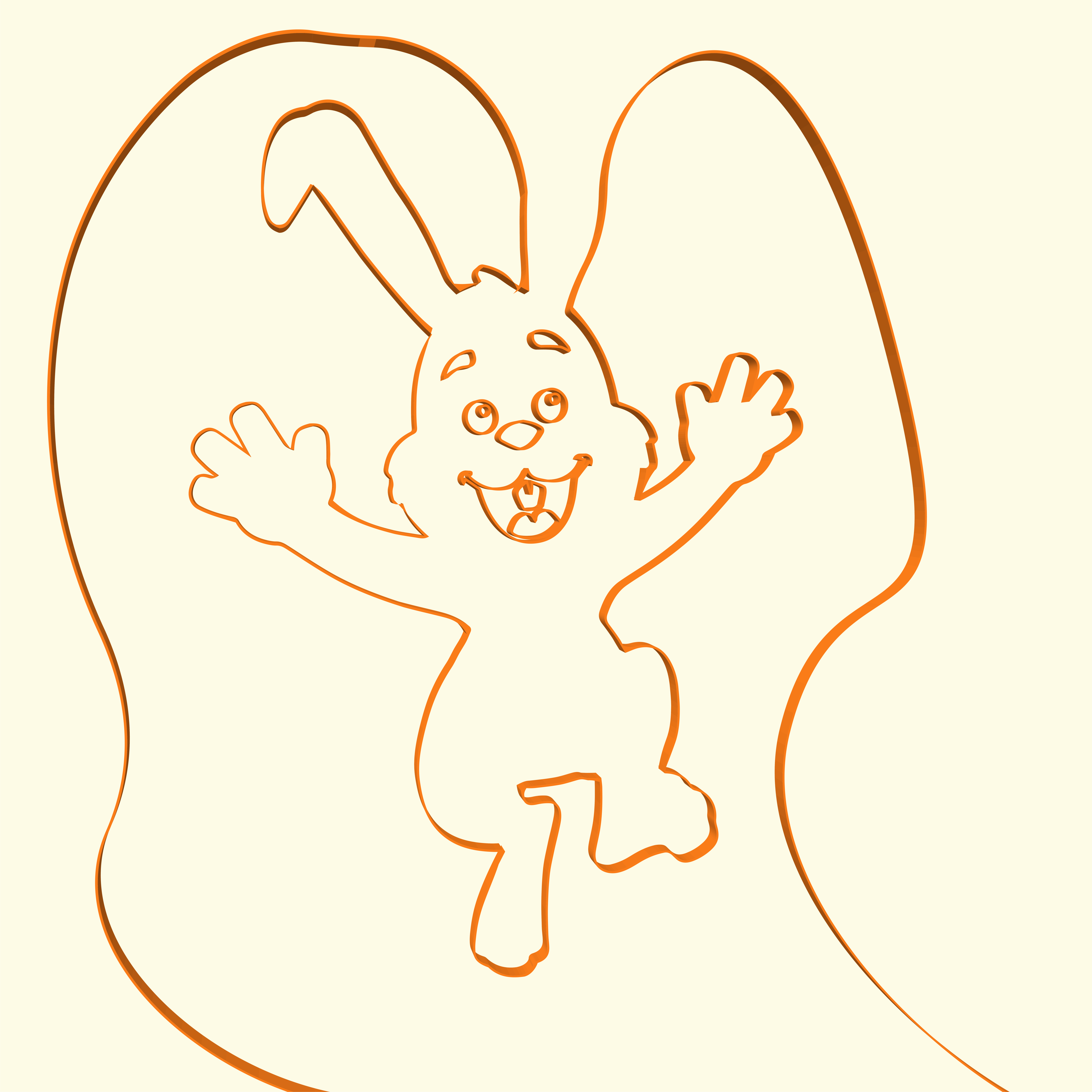 Download 3D line art rabbit animal illustration, vector ...