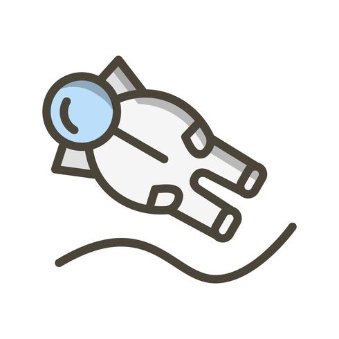 icono de vector de aterrizaje de astronout