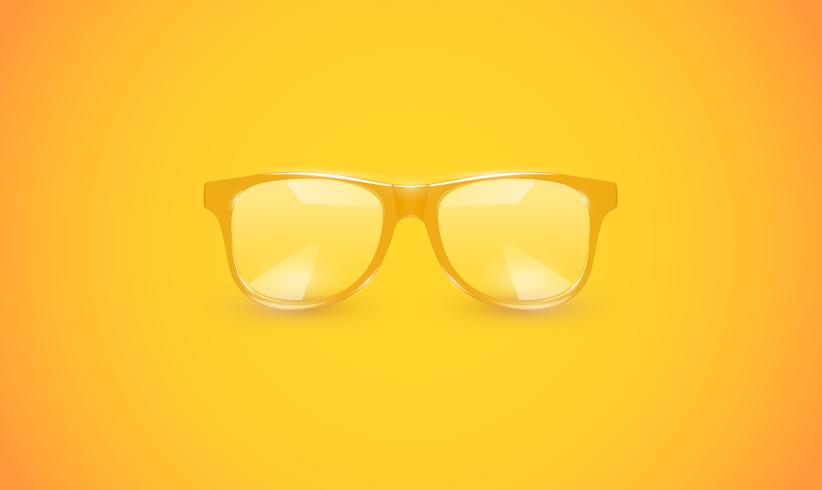 High detailed eyeglasses on colorful background, vector illustration