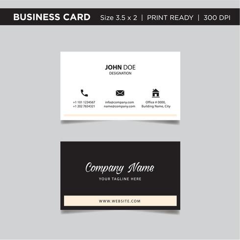 Professional Business card concept design, abstract vector illustration
