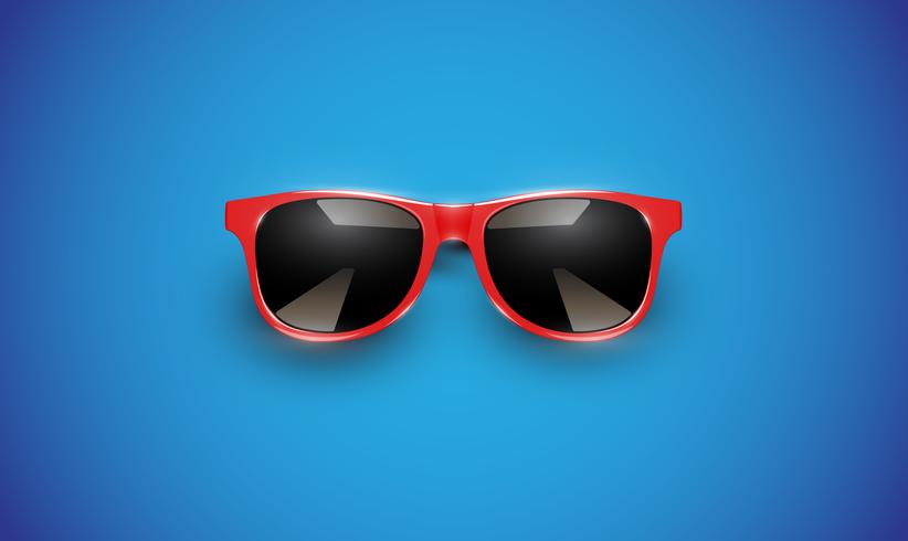 Realistic vector sunglasses on a colorful background, vector illustration