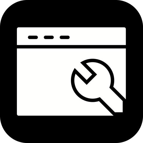 Icono de configuración del navegador de vectores