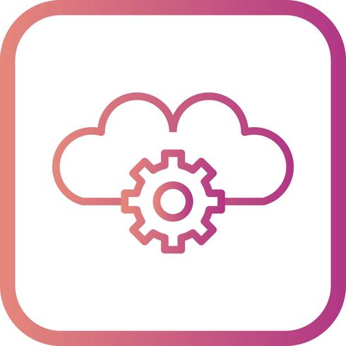 Icono de Vector Cloud Settings