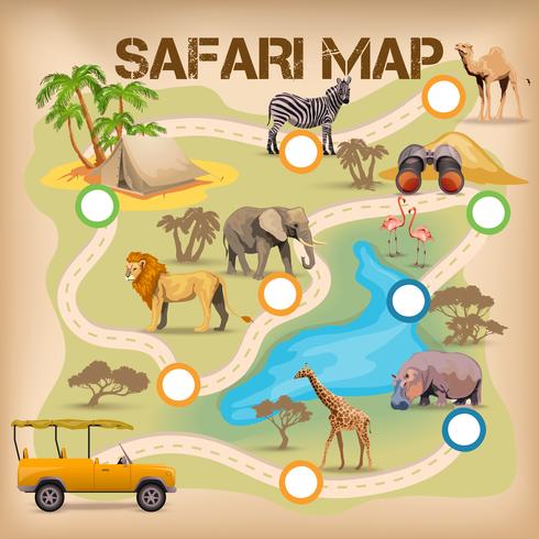 Póster de Safari para el juego vector