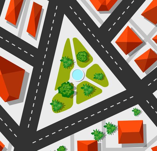Top view city map vector