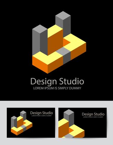 Abstract isometric  vector
