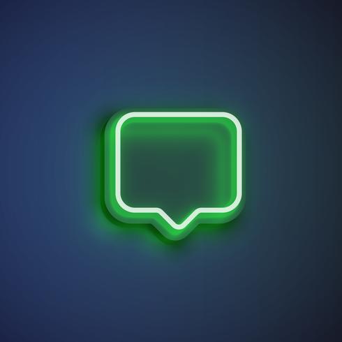 High detailed neon colorful speech bubble. vector illustration