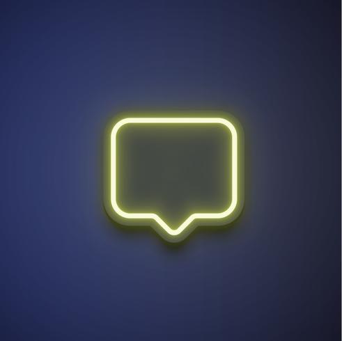 High detailed neon colorful speech bubble. vector illustration