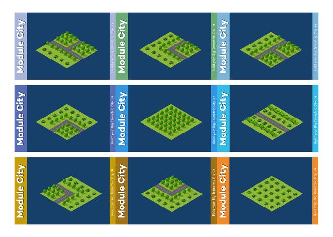 Set of urban areas of modules vector