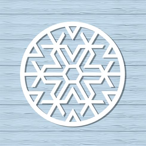 Christmas snowflake ornament vector