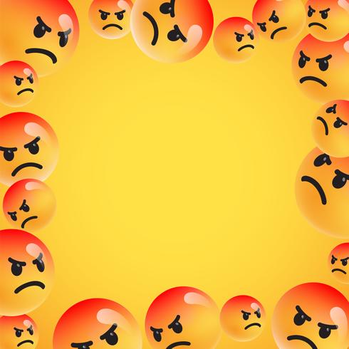 Group of high detailed yellow emoticons, vector illustration