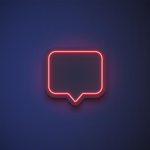 High detailed neon colorful speech bubble. vector illustration