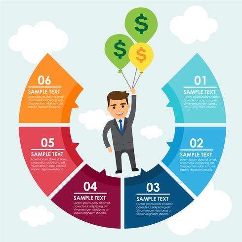 Businessman infographic vector