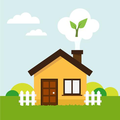 Ecologic house vector