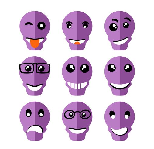 Emoji emoticon expression icons vector