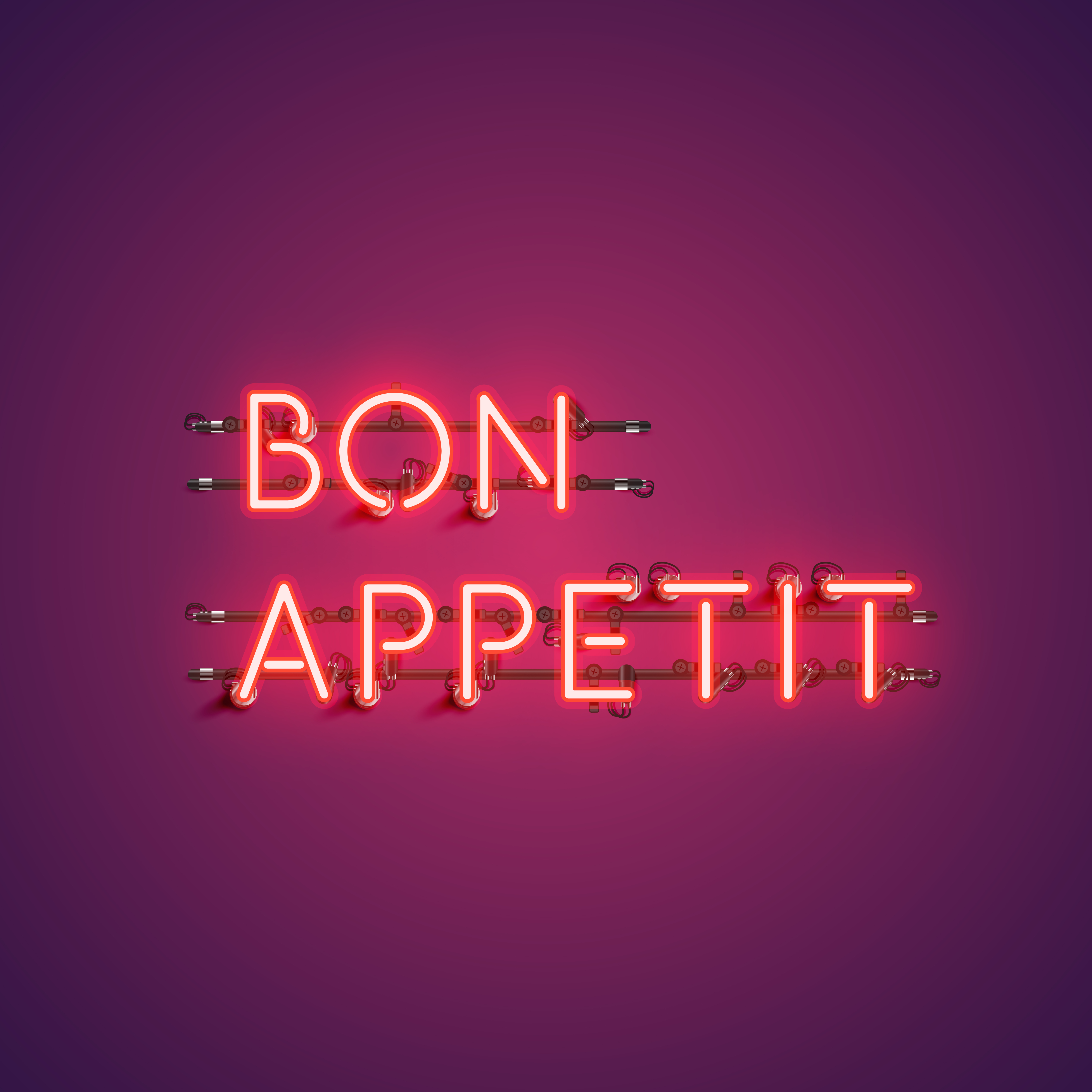 Bon appetit life. Неон Бон аппетит. Бон аппетит вектор. Слово Бон. Bon Appetit логотип Neon sign.
