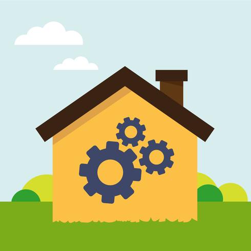 House with tool vector