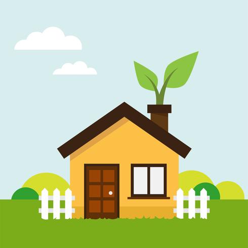 Ecologic house vector