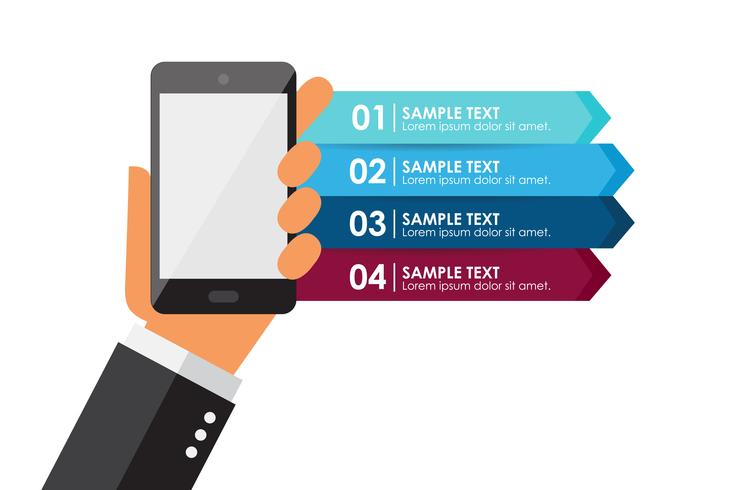 Mobile phone infographic vector