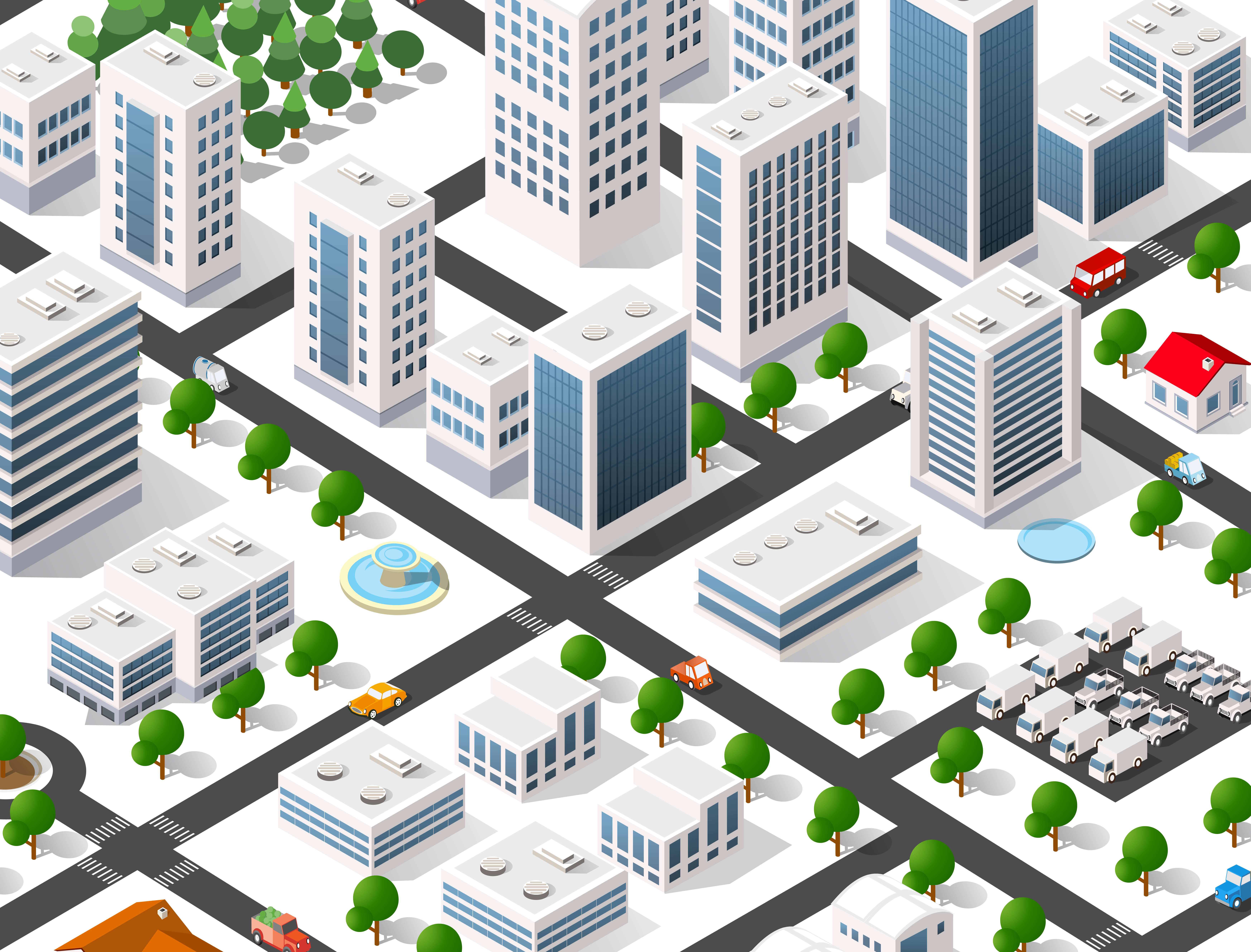 Download Urban area of the city 451904 Vector Art at Vecteezy