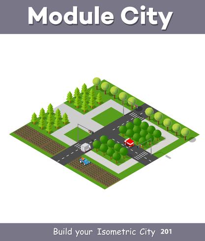 Isometric modules for construction vector