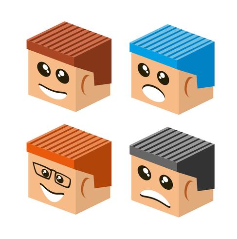 Emoji emoticon expresión vector