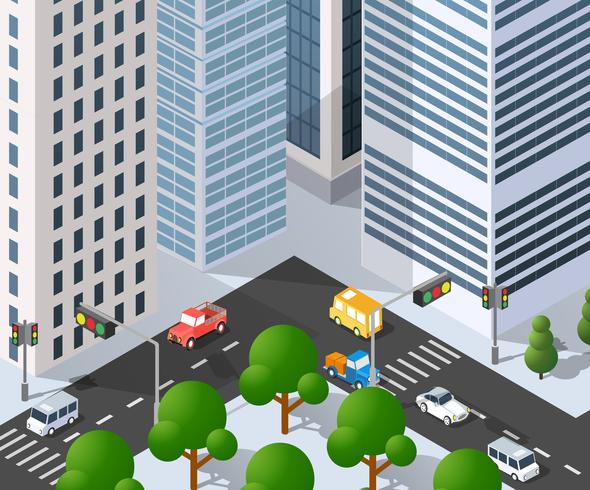 Megapolis city quarter vector