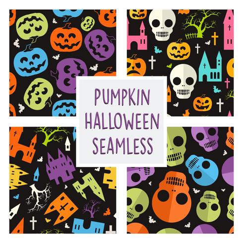 Pumpkin Halloween pattern vector