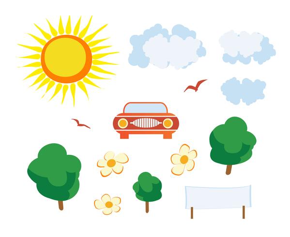 Set of urban infrastructure vector