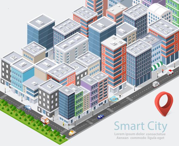 Smart City isometric vector