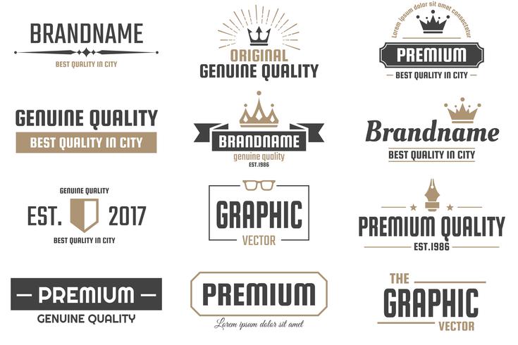 Vintage Retro Vector Logo for banner