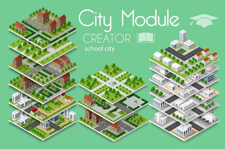 City module creator vector