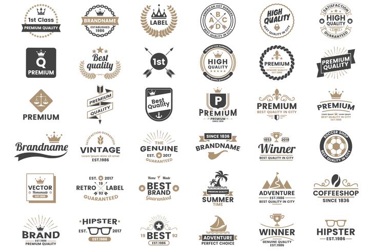 Vintage Retro Vector Logo for banner