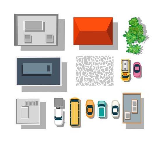 Top view of city map vector