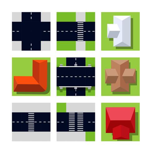 Top view of city map vector