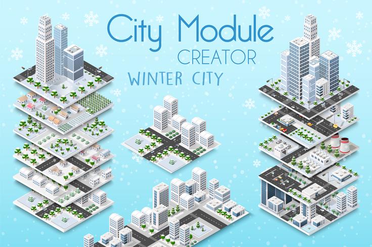 City module creator vector