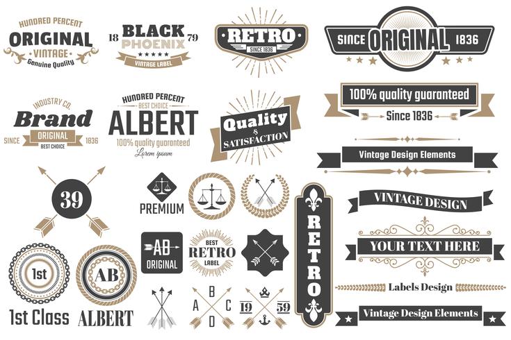 Vintage Retro Vector Logo for banner