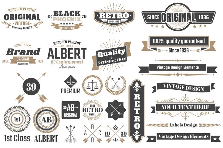 Vintage Retro Vector Logo para banner