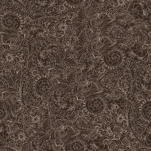 Ornamental seamless pattern dark vector