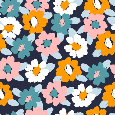 Floral abstract seamless pattern. vector