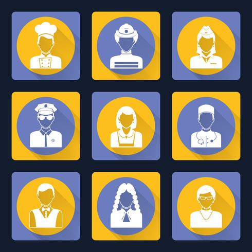 Avatar icons set vector