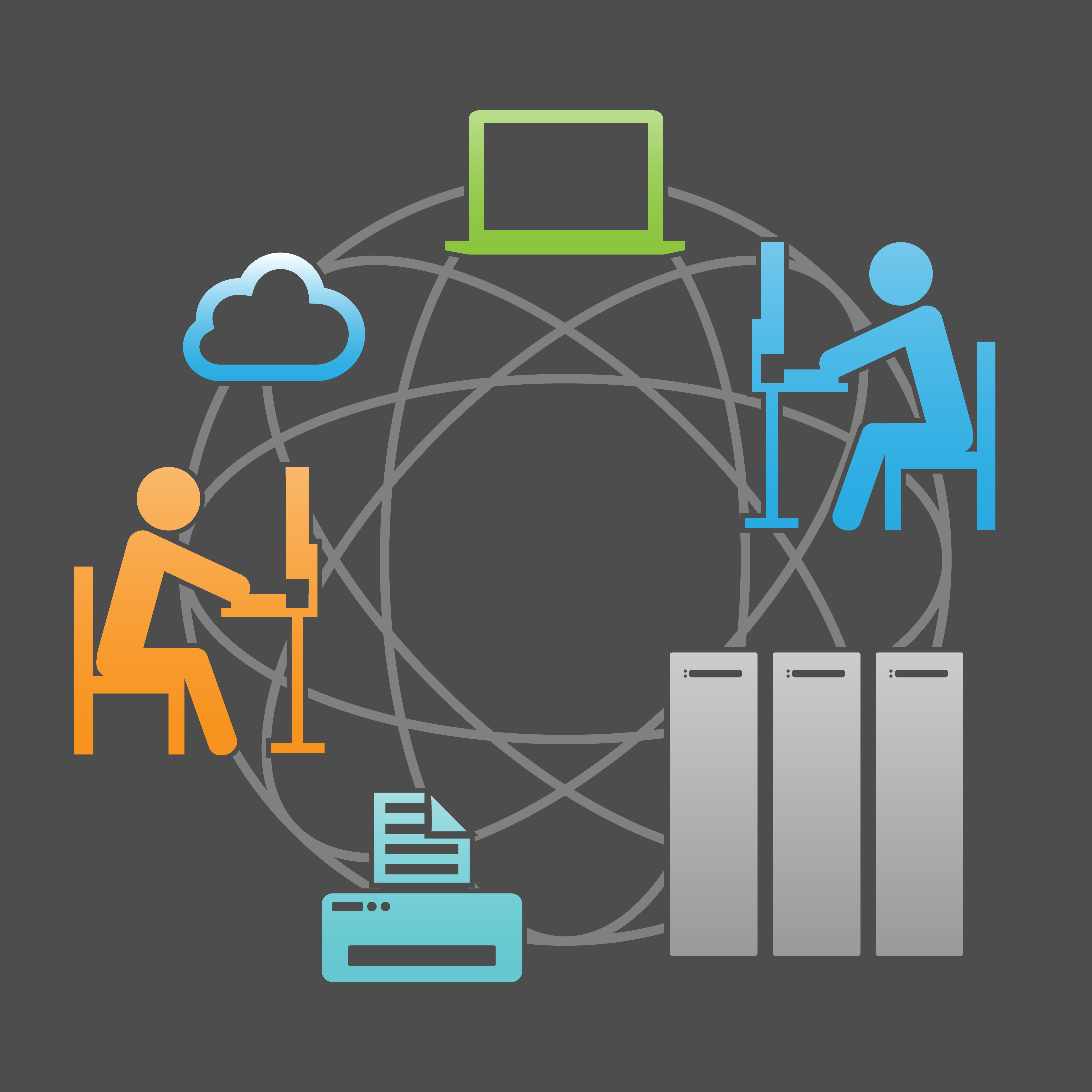 Network Communication System Infrastructure Vector Illustration 452458